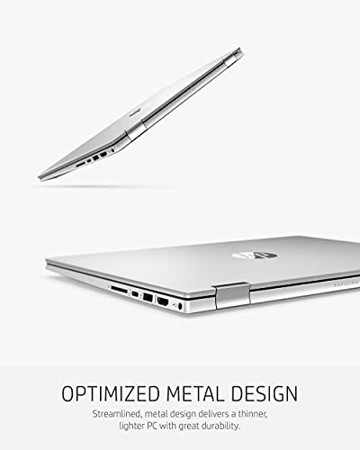 HP Pavilion x360 14” Touchscreen Laptop, 11th Gen 14-inch, Natural Silver