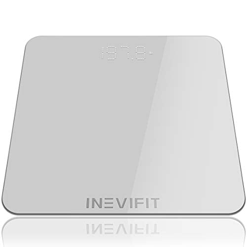INEVIFIT Bathroom Scale, Highly Accurate Digital 1 Count (Pack of 1), Silver