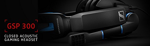 Sennheiser GSP 300 - Closed Back Gaming Headset for PC, Mac, Black and Blue
