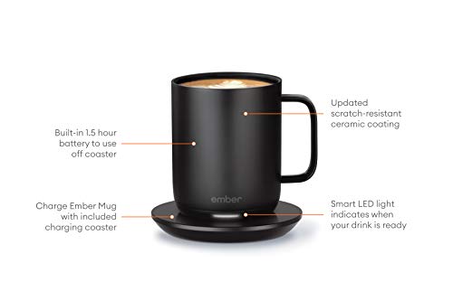 NEW Ember Temperature Control Smart Mug 2, 10 oz, 1 Count (Pack of 1), Black