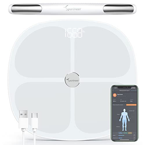 Body Fat Scale, Sportneer Smart Scale 8 Electrodes Accurate Digital Body...