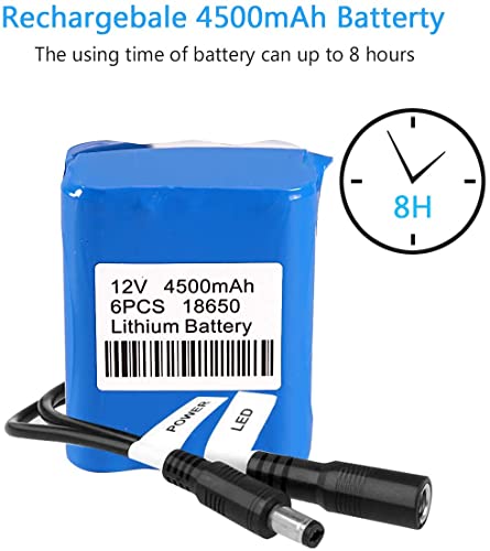 Portable Underwater Fishing Camera with Depth 49FT without DVR, black