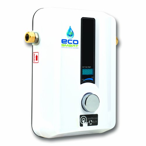 EcoSmart ECO 11 Electric Tankless Water Heater, 13KW at 240 12 x 8 x 4, White