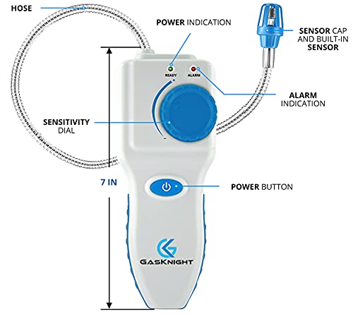 GasKnight PRO Natural Gas Leak Detector & Propane Battery Operated...