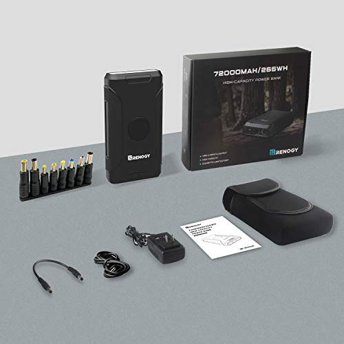 Renogy 72000mAh 266Wh 12v Power Bank with 60W PD, CPAP Battery 72000mAh/266Wh