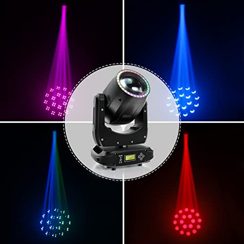 U`King Moving Head Lights DJ 150W Spotlights 15 Gobos 13 Colors White