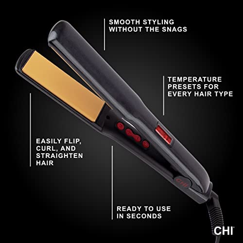 CHI PRO G2 Digital Titanium Infused Ceramic 1" Straightening 1 inch, Black