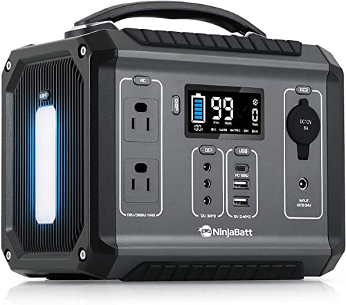 NinjaBatt Portable Power Station, 280Wh Backup Lithium Battery with 300W