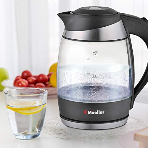 Mueller Premium 1500W Electric Kettle with SpeedBoil Tech, 1.8 Medium, Black
