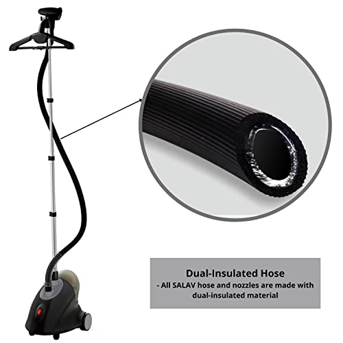 SALAV GS18-DJ Standing Garment Steamer 14.2 in x 11.4 x 65.0 in, Black