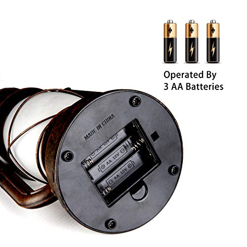 Dancing Flame Led Vintage Lantern, Battery Power 2 Pack, 2 Pacl