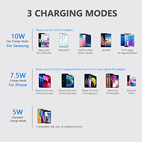 Yootech Wireless Charger,Qi-Certified 10W Max Charging Stand,...