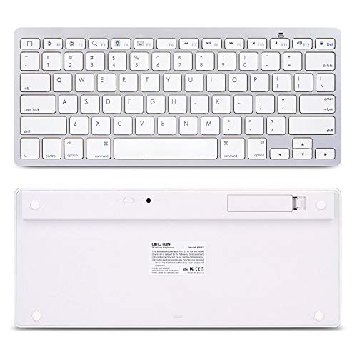 OMOTON Ultra-Slim Bluetooth Keyboard Compatible with 2018 iPad Pro White