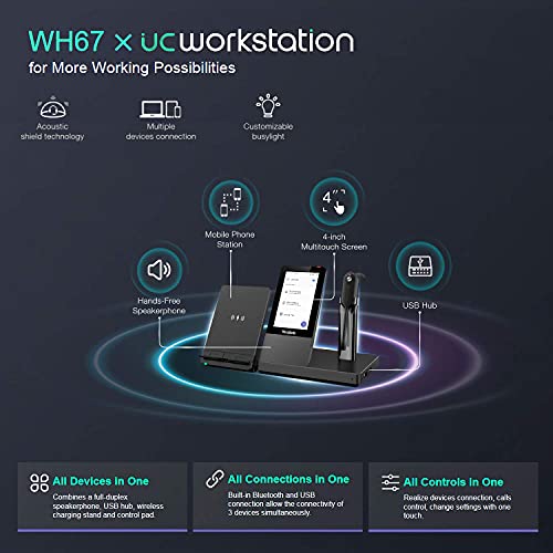 Yealink WH67 Wireless-Headset Bluetooth Headset with Microphone DECT Headset...