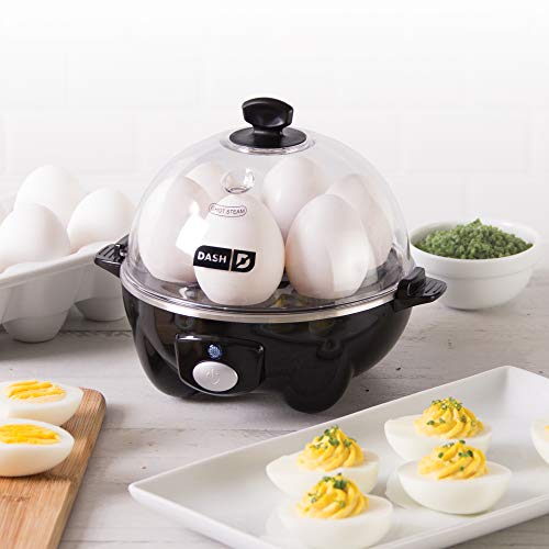 DASH black Rapid 6 Capacity Electric Cooker for Hard Boiled, One Size, Black
