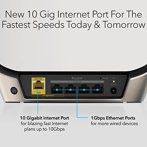 NETGEAR Orbi Tri-Band WiFi 6 Mesh System (RBK863S) – Router with 2 Satellite...