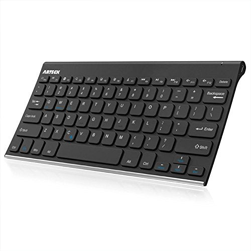 Bluetooth Keyboard, Arteck Stainless Steel Universal Portable Wireless Black