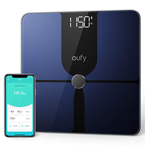 eufy by Anker, Smart Scale P1 with Bluetooth, Body Fat Scale, P1, Black