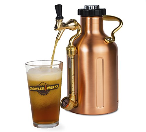 GrowlerWerks uKeg Carbonated Growler, 64 oz, Copper 64
