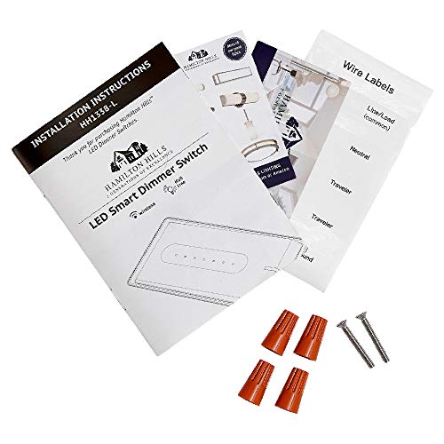 Alexa Certified Smart Dimmer LED Wall Switch with White Faceplate Compatible...