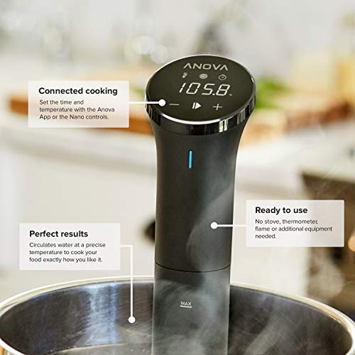 Anova Culinary AN400-US00 Nano Sous Vide 12.8" x 2.2" x 4.1", Silver