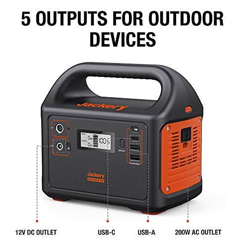 Jackery Portable Power Station Explorer 160, 167Wh Lithium Battery Black