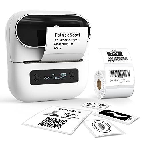 Phomemo M220 Label Maker, Upgrade 3 Inch Barcode 3.14 Inch, white