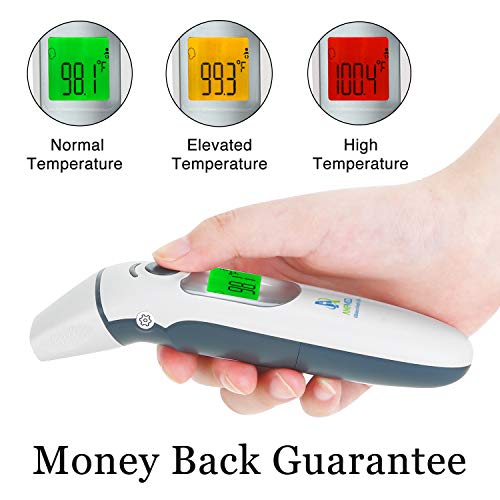 Amplim Contact/Non Contact Digital Forehead Thermometer small, Silver White