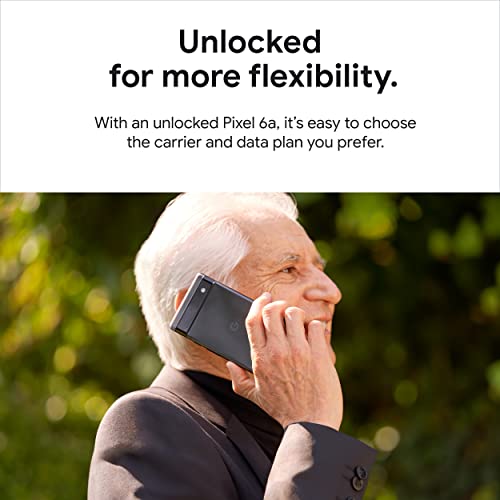 Google Pixel 6a - 5G Android Phone - Unlocked Smartphone with 12 Chalk