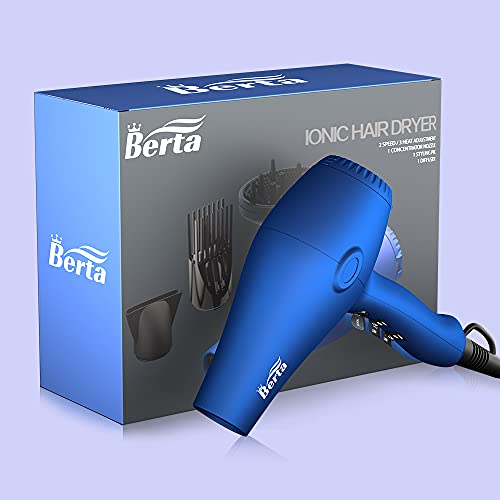 Professional Light Weight Hair Dryer with Diffuser Negative Ionic Large, Blue