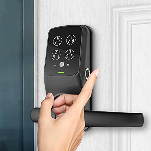 Lockly PGD628FMB, Fingerprint Bluetooth Keyless Entry Door Smart Matte Black