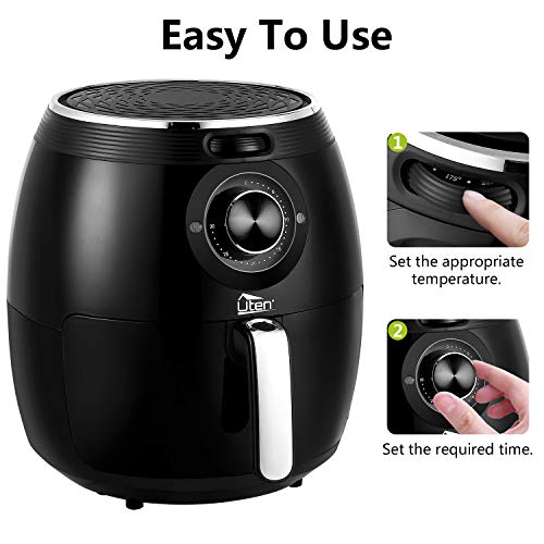 Air Fryer XL, 5.8 QT Electric Hot With Temperature Control A-Black