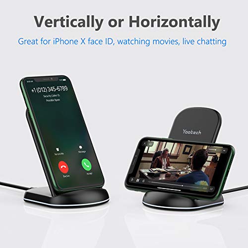 Yootech Wireless Charger,Qi-Certified 10W Max Charging Stand,...