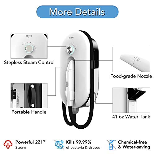 DAYOO Portable Steam Cleaner Chemical-free - 10s Standard Version, White
