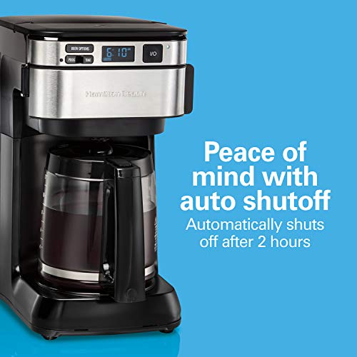 Hamilton Beach Programmable Coffee Maker, 12 Cups, 3 Brewing Options, Black
