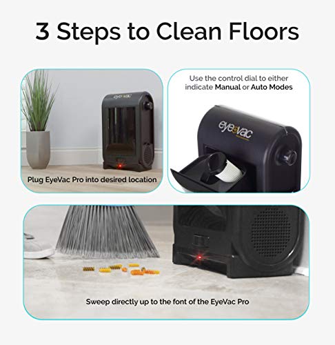 EyeVac PRO Touchless Stationary Vacuum - 1400 Watts 24-Inch, Black