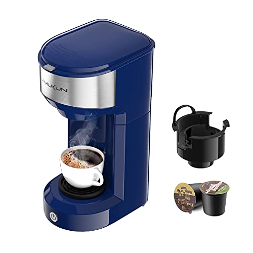 Single Serve Coffee Maker Brewer for K-Cup Blue with Stainless Steel