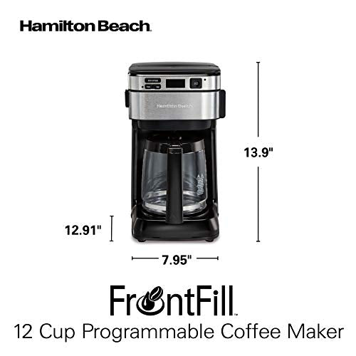Hamilton Beach Programmable Coffee Maker, 12 Cups, 3 Brewing Options, Black