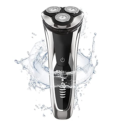 Phisco Men's Electric Shaver-IPX7 Waterproof 1 Count (Pack of 1), Black