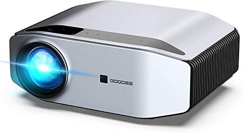 GooDee Portable Outdoor Movie Projector – Native 1080P Home Theater Silver