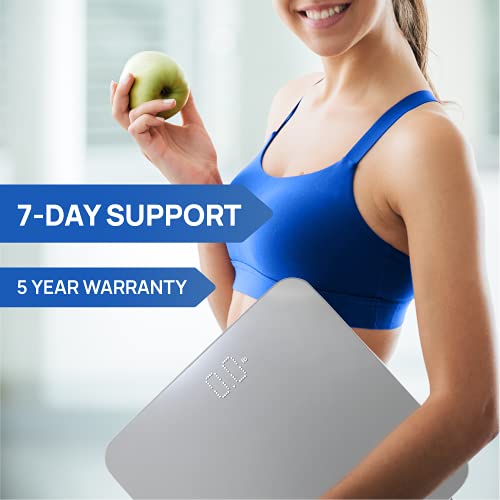 INEVIFIT Bathroom Scale, Highly Accurate Digital 1 Count (Pack of 1), Silver