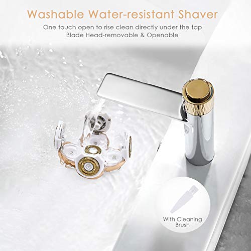 Electric Razor for Women Painless Leg Shaver Hair 1 Count (Pack of 1), White