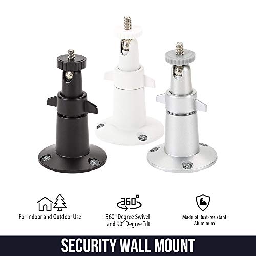 Wasserstein Adjustable Metal Wall Mount Compatible with Arlo Ultra, White