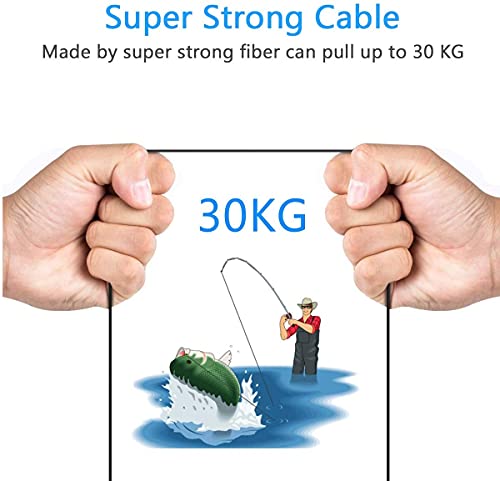 Portable Underwater Fishing Camera with Depth 49FT without DVR, black