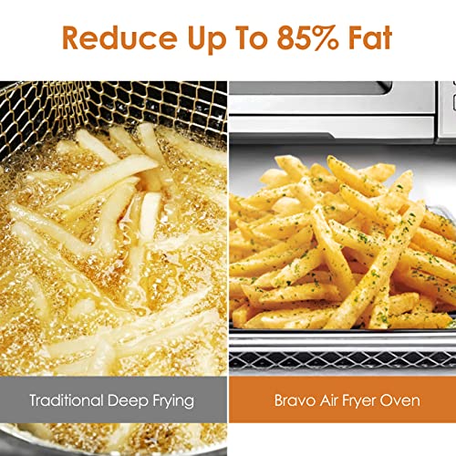 NUWAVE Bravo Air Fryer Oven, 12-in-1, 30QT XL Large Capacity Digital silver