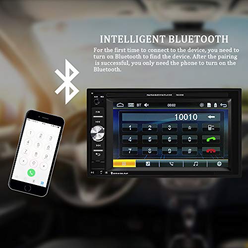 UNITOPSCI Car Multimedia Player - Double Din, Bluetooth Audio and Calling,...