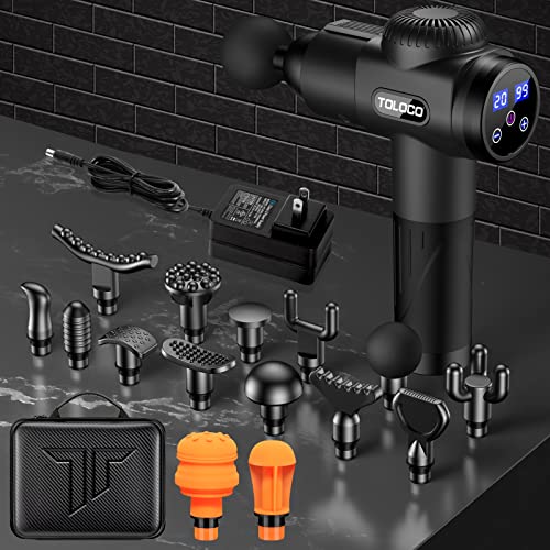 TOLOCO Massage Gun, Upgrade Percussion Muscle 1 Count (Pack of 1), Black