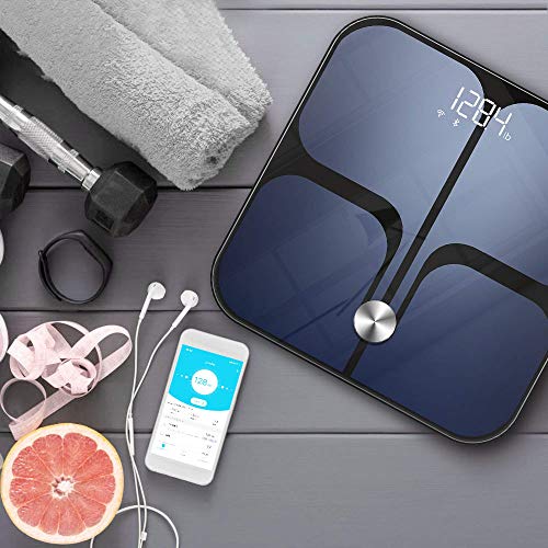 Digital Scale, Runcobo Wi-Fi Bluetooth Auto, 1 Count (Pack of 1), Black