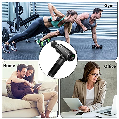 Massage Gun, Muscle Massager Gun Deep Tissue Percussion Black