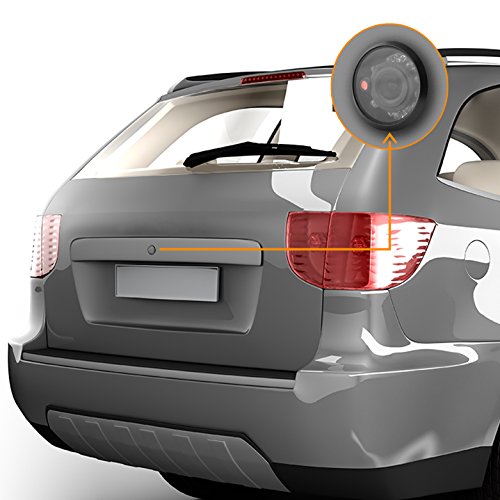 XO Vision HTC36 Universal HD Weatherproof Rear View Car Backup Camera Black